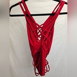 Strappy one piece bikini